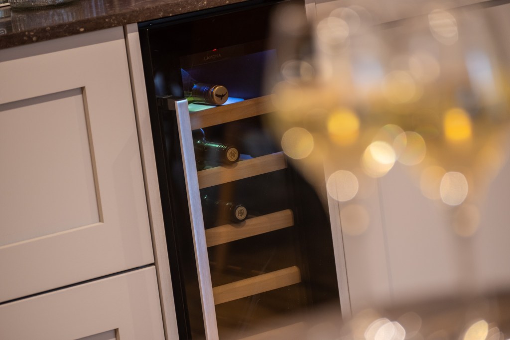 Skelwith Fold Cottages Number 3 Kitchen wine rack