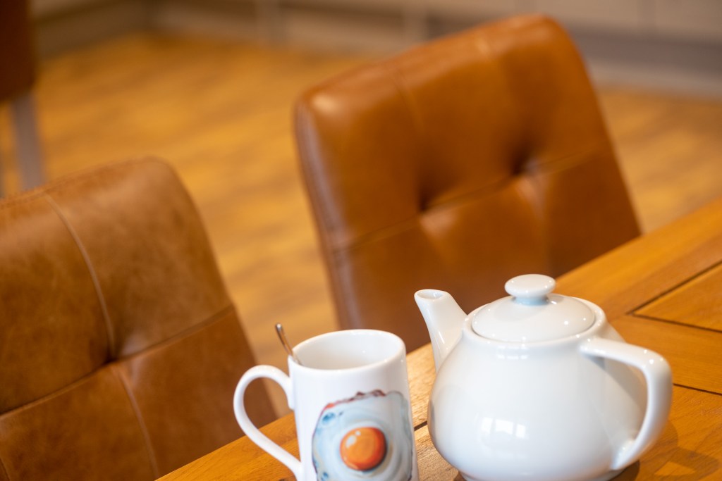 Skelwith Fold Cottages Number 3 Kitchen chair and teapot